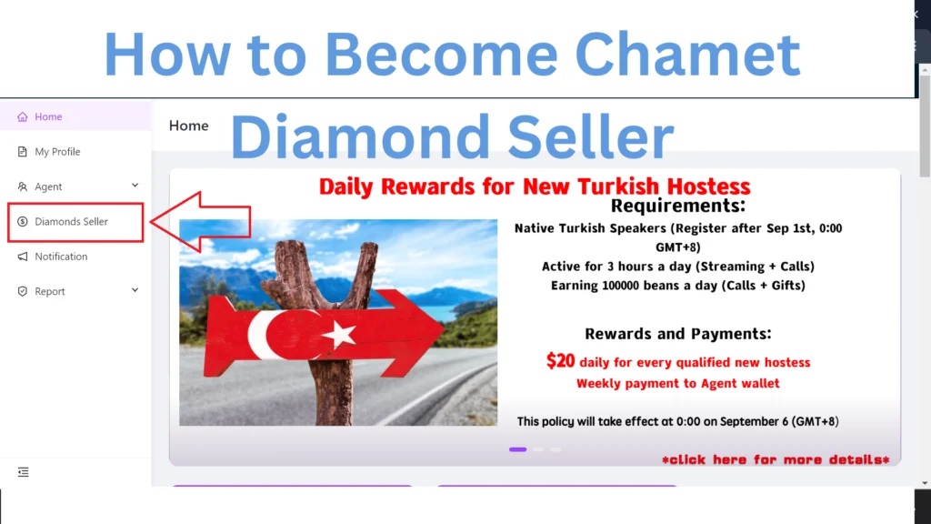 how to become chamet diamond seller